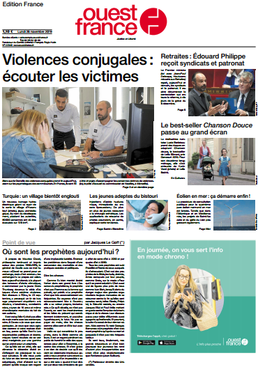 Ouest-France Édition France Du Lundi 25 Novembre 2019