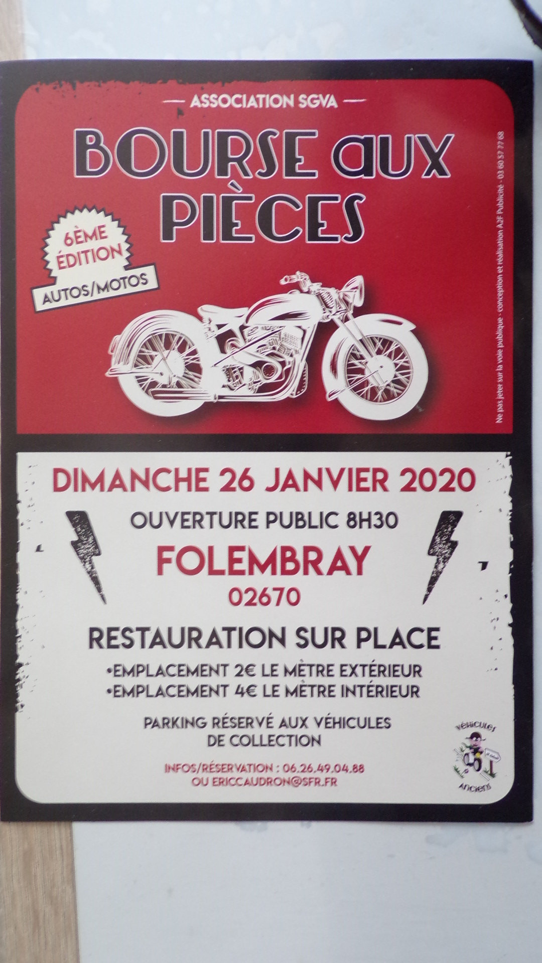 bourse moto pieces a FOLEMBRAY(aisne 02) le 26 janviers 2020 Eoko