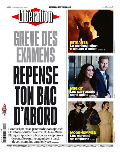 Libération Du Lundi 20 Janvier 2020