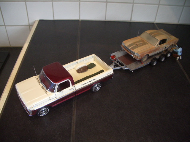 ford RANGER pickup 1971 XLT moebius and BRIAN JAMES trailer aoshima Wouw