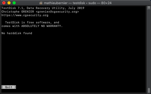 Testdisk Macbook No Harddisk Found Cgsecurity Org