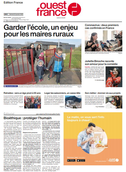  Ouest-France Édition France Du Samedi 25 Janvier 2020