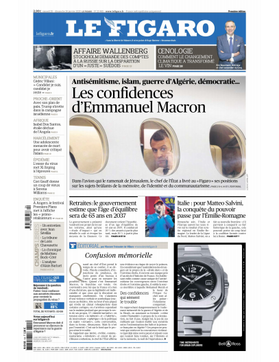 Le Figaro Du Samedi 25 & Dimanche 26 Janvier 2020