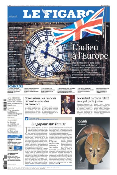 Le Figaro & Suppléments Du Vendredi 31 Janvier 2020