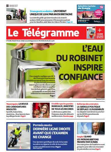 Le Télégramme (2 Editions) Du Mardi 4 Février 2020