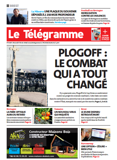 Le Télégramme (2 Editions) Du Mercredi 5 Février 2020