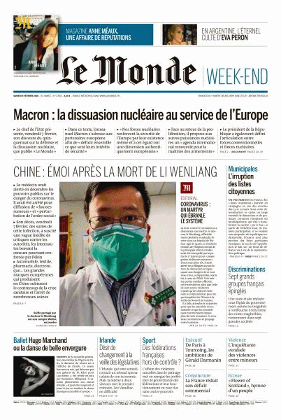 Le Monde WeekEnd & Le Monde Magazine Du Samedi 8 Février 2020
