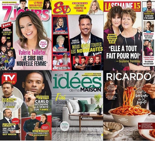 Pack Magazines Quebec Du 8 AU 14 Février 2020