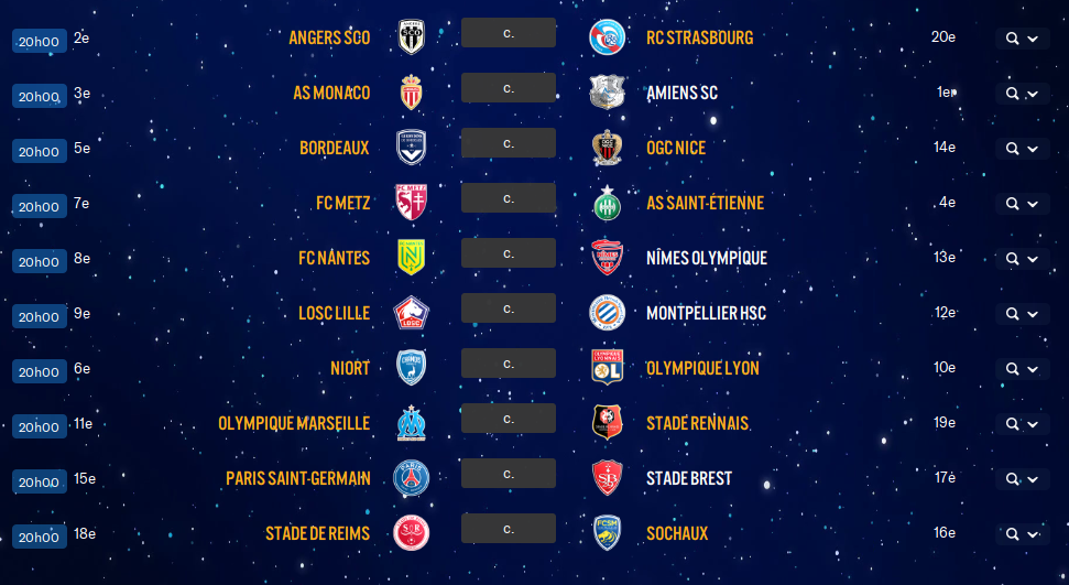 5ème Journée de Ligue 1 avant vendredi  20/03 12h 3zpw