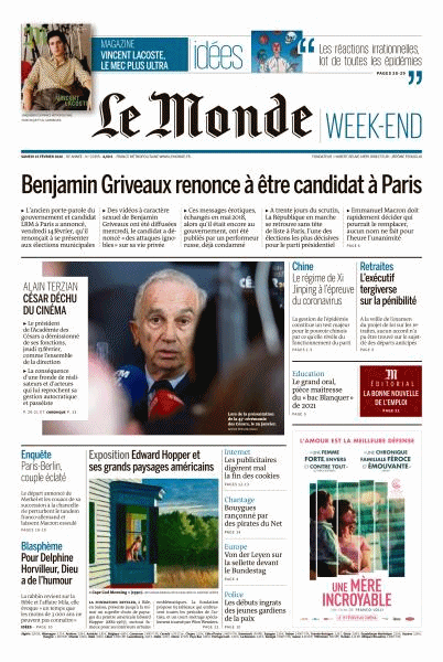 Le Monde WeekEnd & Le Monde Magazine Du Samedi 15 Février 2020