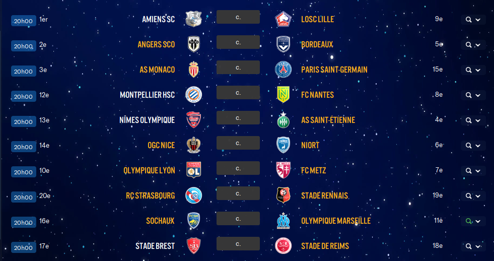 2ème Journée de Ligue 1 avant Vendredi 12h Pm4a