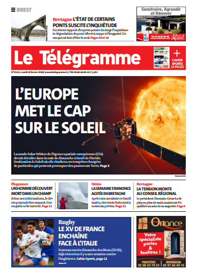 Le Télégramme (2 Editions) Du Lundi 10 Février 2020