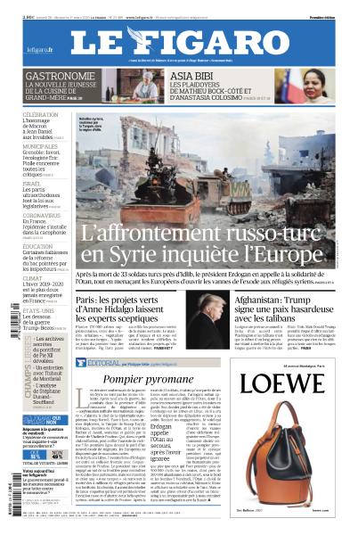 Le Figaro Du Samedi 29 Février & Dimanche 1er Mars 2020