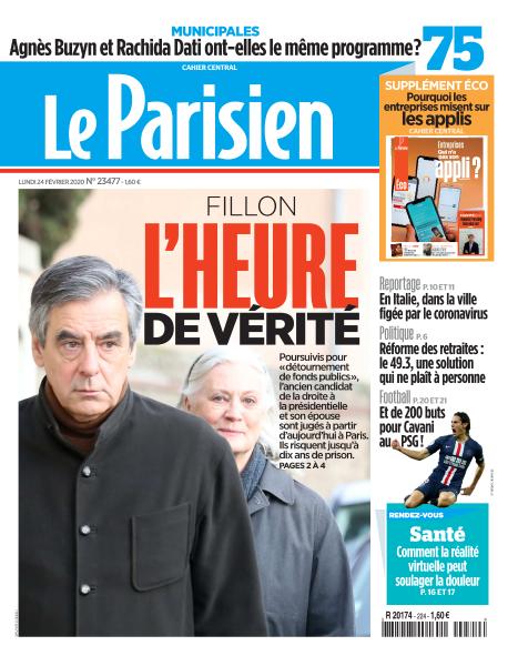 Le Parisien Du Lundi 24 Février 2020