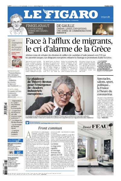 Le Figaro Du Mardi 3 Mars 2020