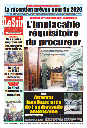 Le Soir D'Algérie Du Samedi 7 Mars 2020