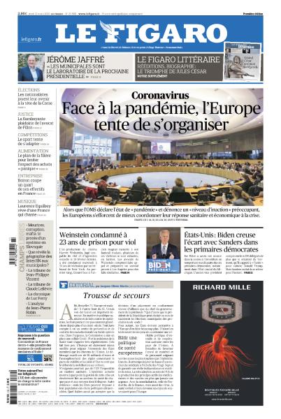 Le Figaro Du Jeudi 12 Mars 2020