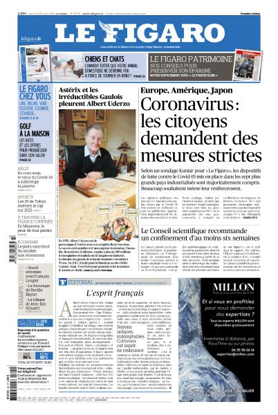 Le Figaro Du Mercredi 25 Mars 2020