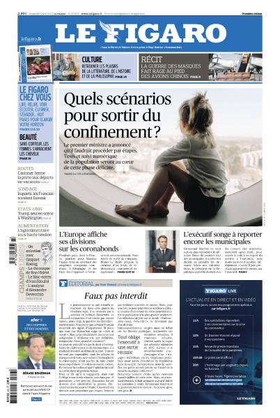 Le Figaro & 3 Supplément spécial Du Vendredi 3 Avril 2020