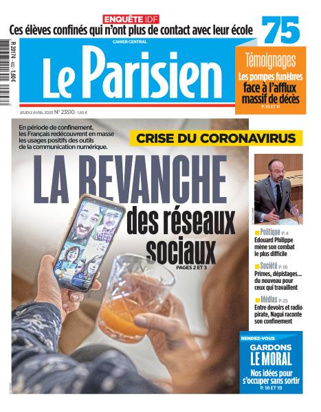 Le Parisien Du Jeudi 2 Avril 2020