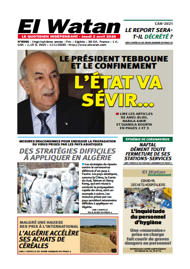 El Watan Du Jeudi 2 Avril 2020