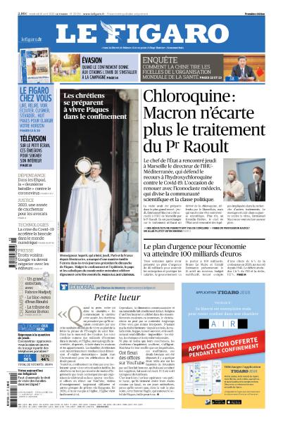 Le Figaro & 3 Supplément spécial Du Vendredi 10 Avril 2020