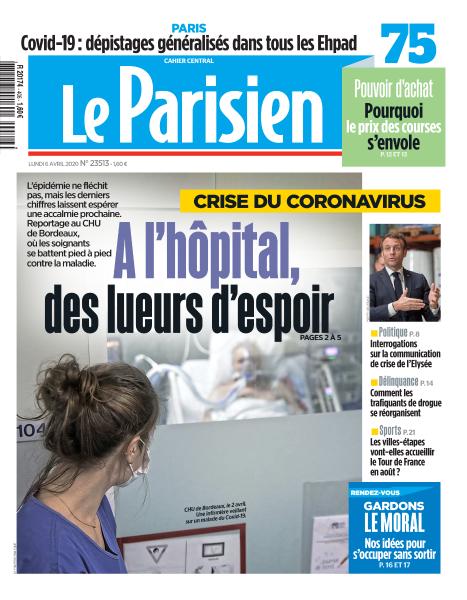 Le Parisien Du Lundi 6 Avril 2020
