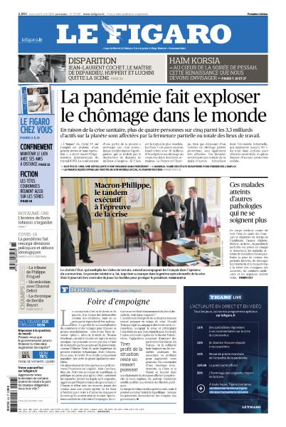 Le Figaro Du Mercredi 8 Avril 2020