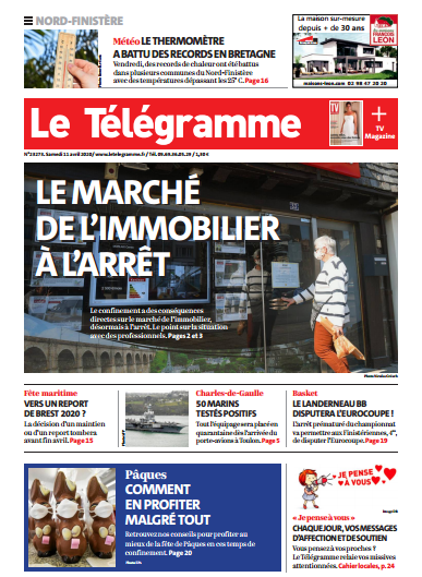 Le Télégramme (3 Editions) Du Samedi 11 Avril 2020