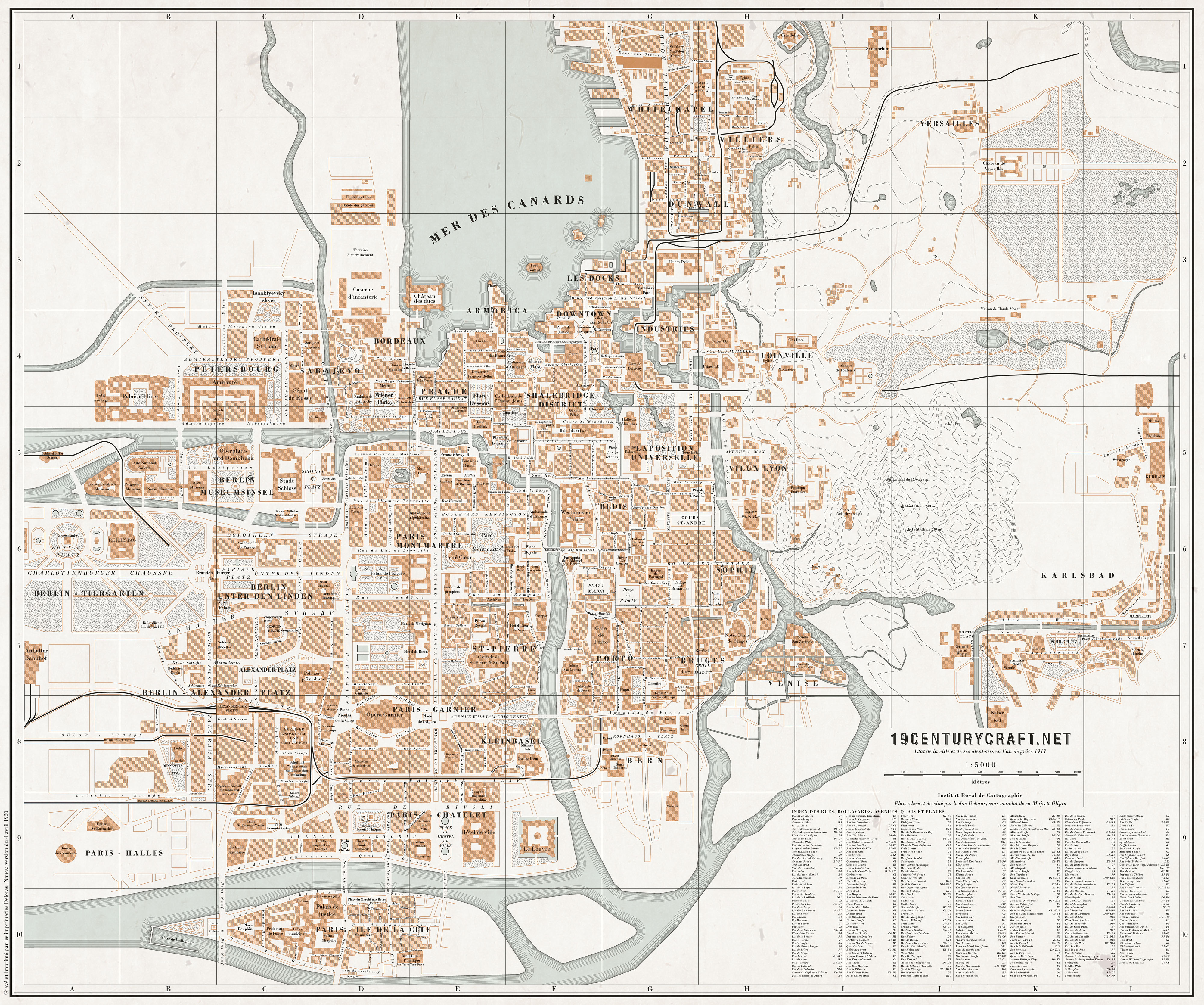 XIXth Century City Map Minecraft Map