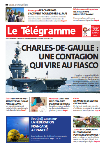 Le Télégramme (3 Editions) Du Vendredi 17 Avril 2020