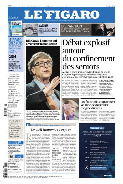Le Figaro Du Samedi 18 & Dimanche 19 Avril 2020