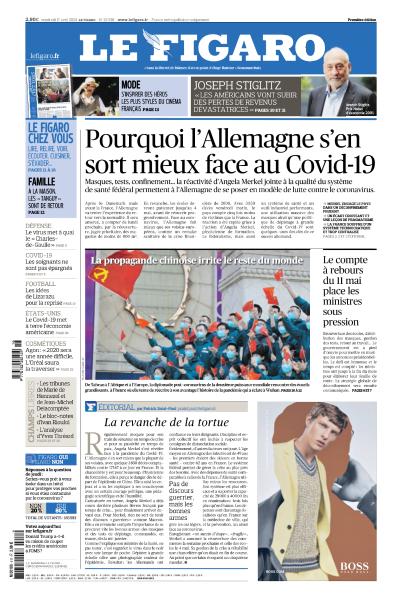 Le Figaro & 3 Supplément spécial Du Vendredi 17 Avril 2020
