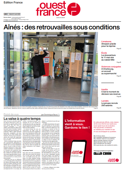 Ouest-France Édition France Du Mardi 21 Avril 2020