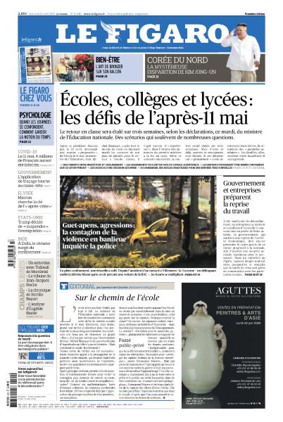 Le Figaro Du Mercredi 22 Avril 2020