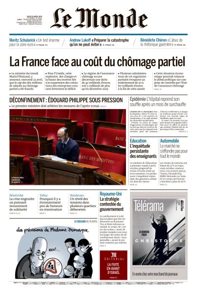 Le Monde Du Jeudi 23 Avril 2020