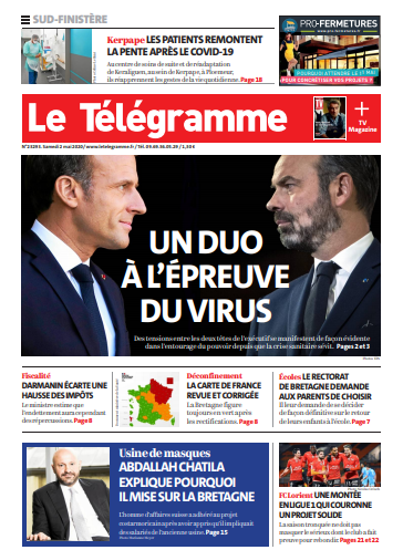 Le Télégramme (3 Editions) Du Samedi 2 Mai 2020