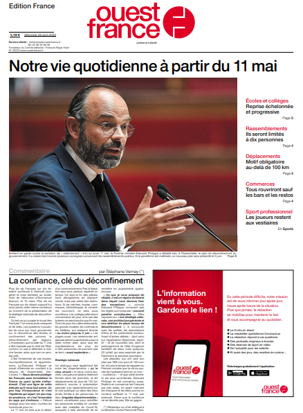  Ouest-France Édition France Du Mercredi 29 Avril 2020