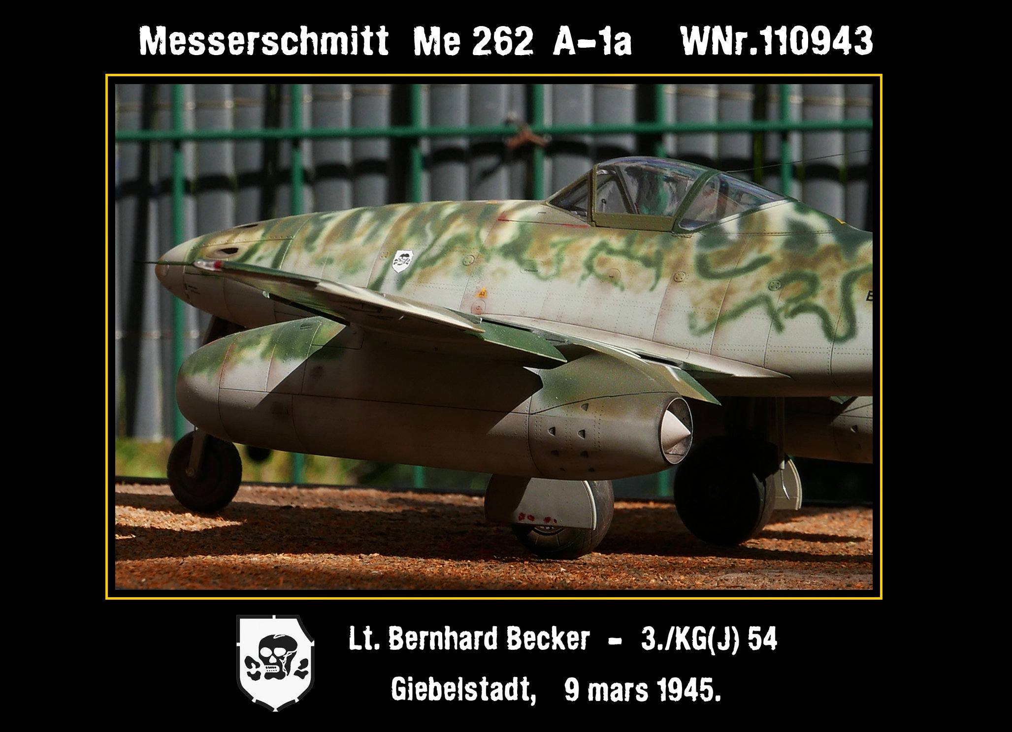 Messerschmitt Me 262 3./KG(J) 54 B3+HL Trumpeter 1/32 0530