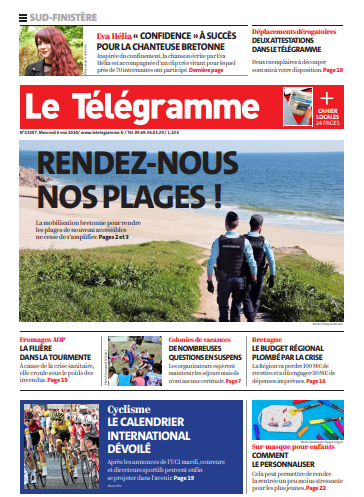  Le Télégramme (3 Editions) Du Mercredi 6 Mai 2020