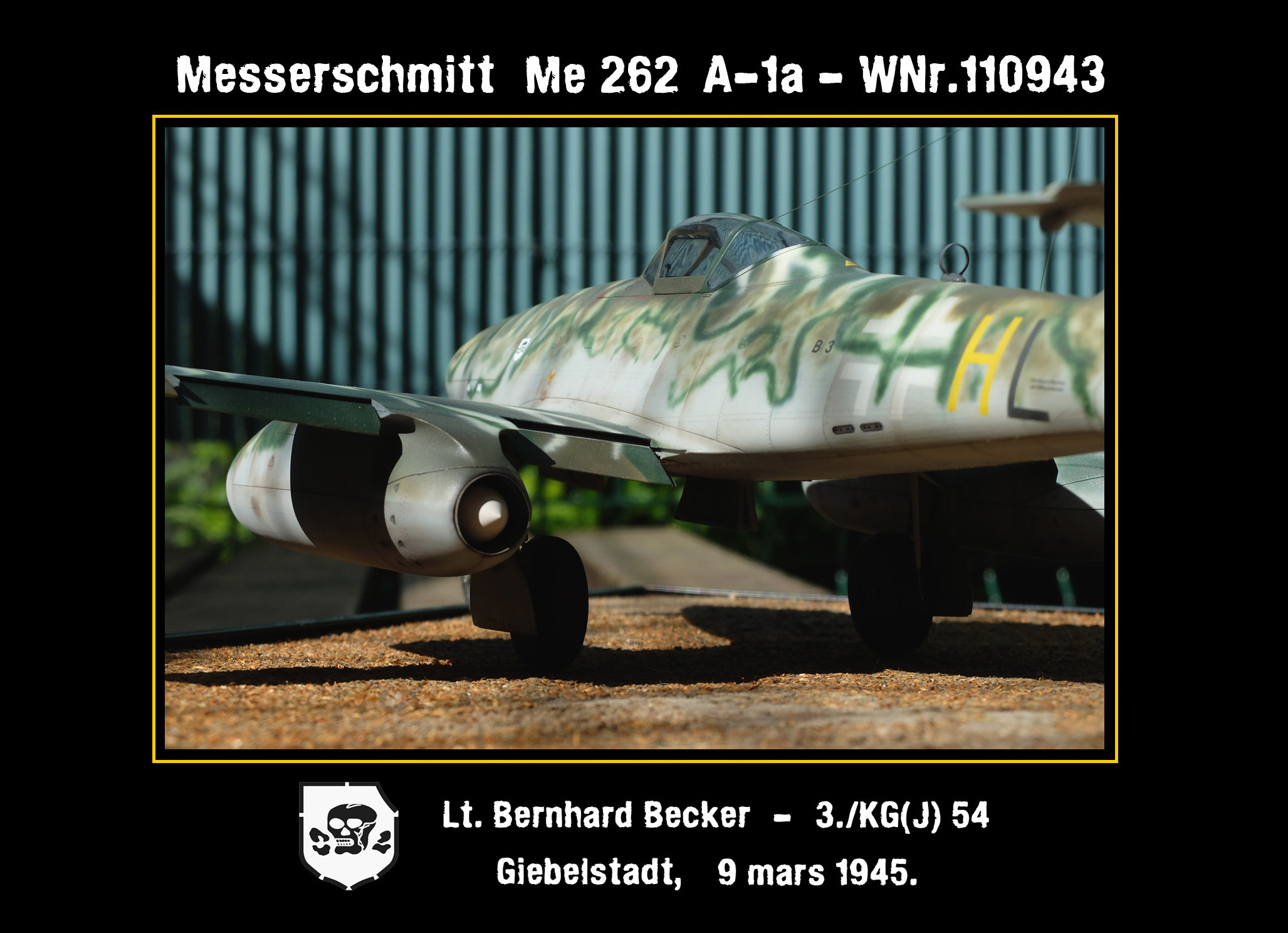 Messerschmitt Me 262 3./KG(J) 54 B3+HL Trumpeter 1/32 1dt9