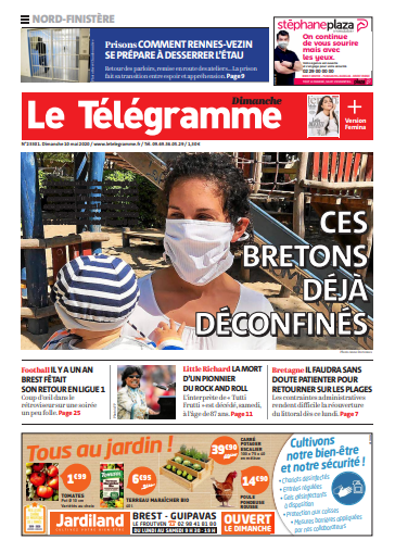  Le Télégramme (3 Editions) Du Dimanche 10 Mai 2020