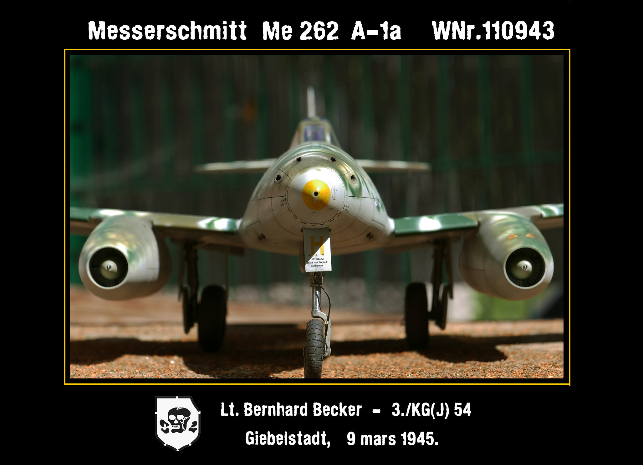 Messerschmitt Me 262 3./KG(J) 54 B3+HL Trumpeter 1/32 Mhib
