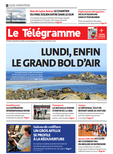  Le Télégramme (3 Editions) Du Vendredi 8 Mai 2020