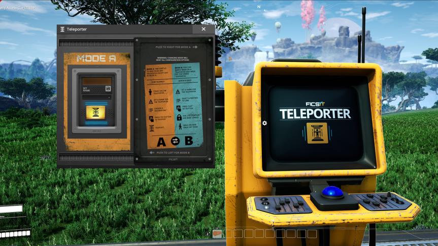 Teleporter UI screenshot