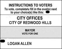 ▽ élection du maire de Redwood Hills Crjc