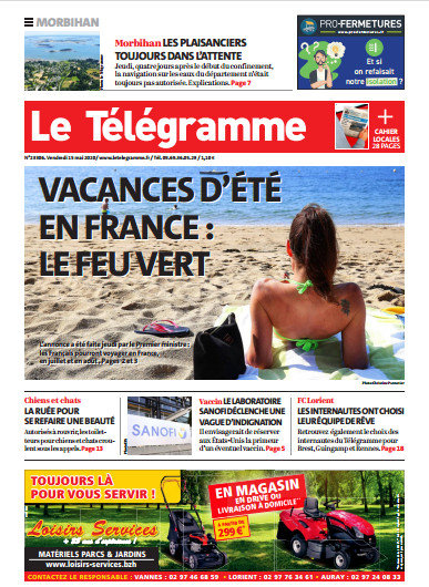 Le Télégramme Édition (Morbihan)Du Vendredi 15 Mai 2020