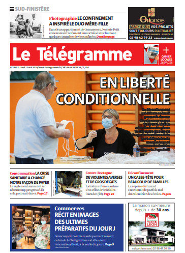 Le Télégramme (3 Editions) Du Lundi 11 Mai 2020