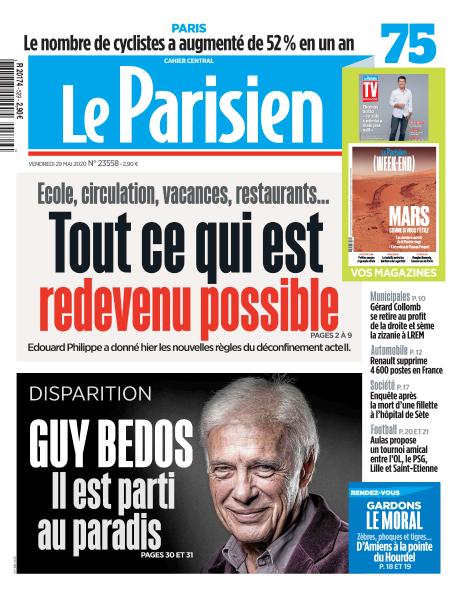 Le Parisien Du Vendredi 29 Mai 2020