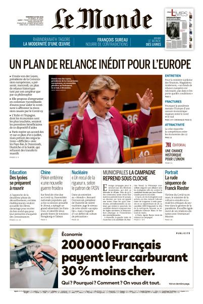 Le Monde Du Vendredi 29 Mai 2020